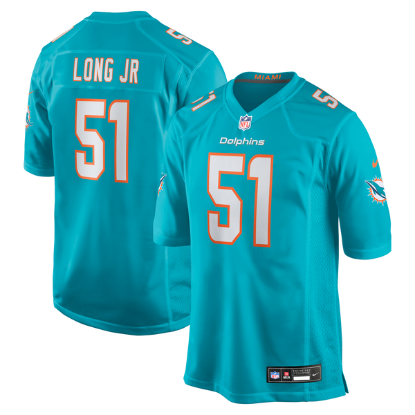 Miami Dolphins David Long Jr. Nike Aqua Game Jersey