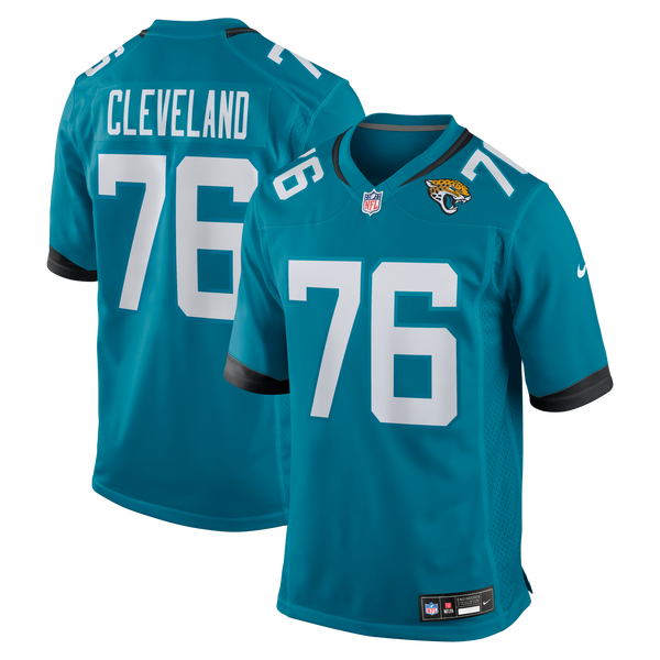 Jacksonville Jaguars Ezra Cleveland Nike Teal Game Jersey