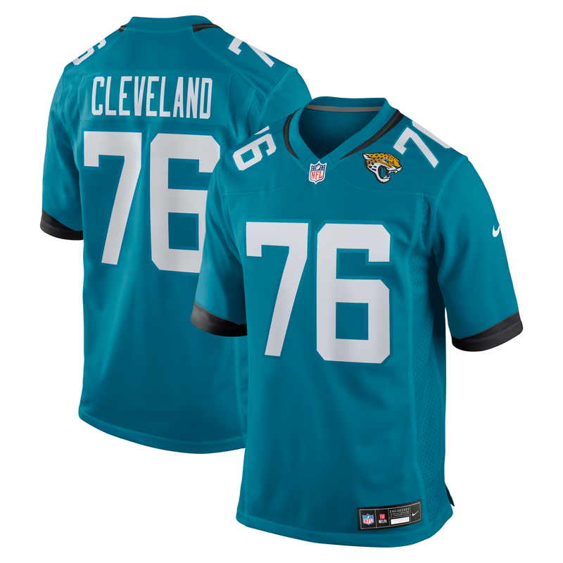 Jacksonville Jaguars Ezra Cleveland Nike Teal Game Jersey