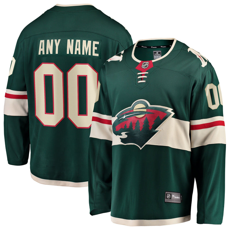 Minnesota Wild Fanatics Green Home Breakaway Custom Jersey