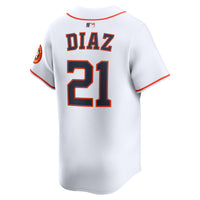 Houston Astros Yainer Diaz Nike White Home Limited Player Jersey