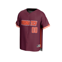 #00 Virginia Tech Hokies GameDay Greats Adult Lightweight Collegiate Baseball Fashion Jersey - Maroon