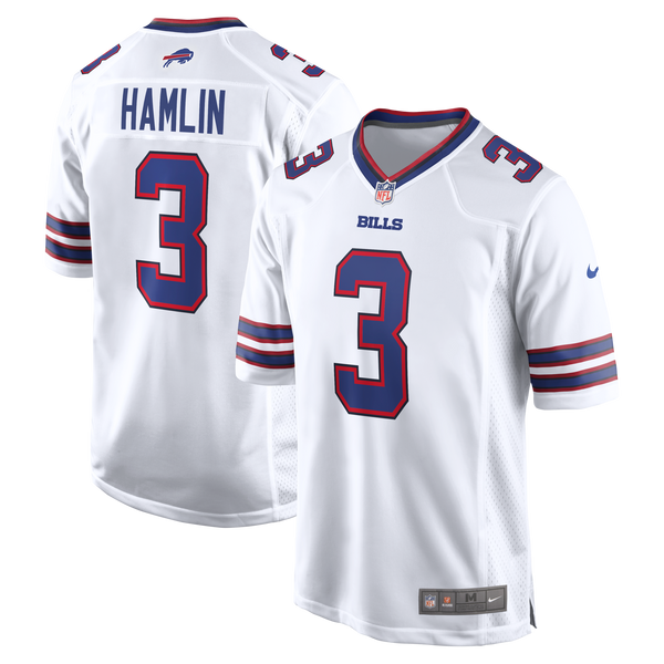Buffalo Bills Damar Hamlin Nike White Game Jersey