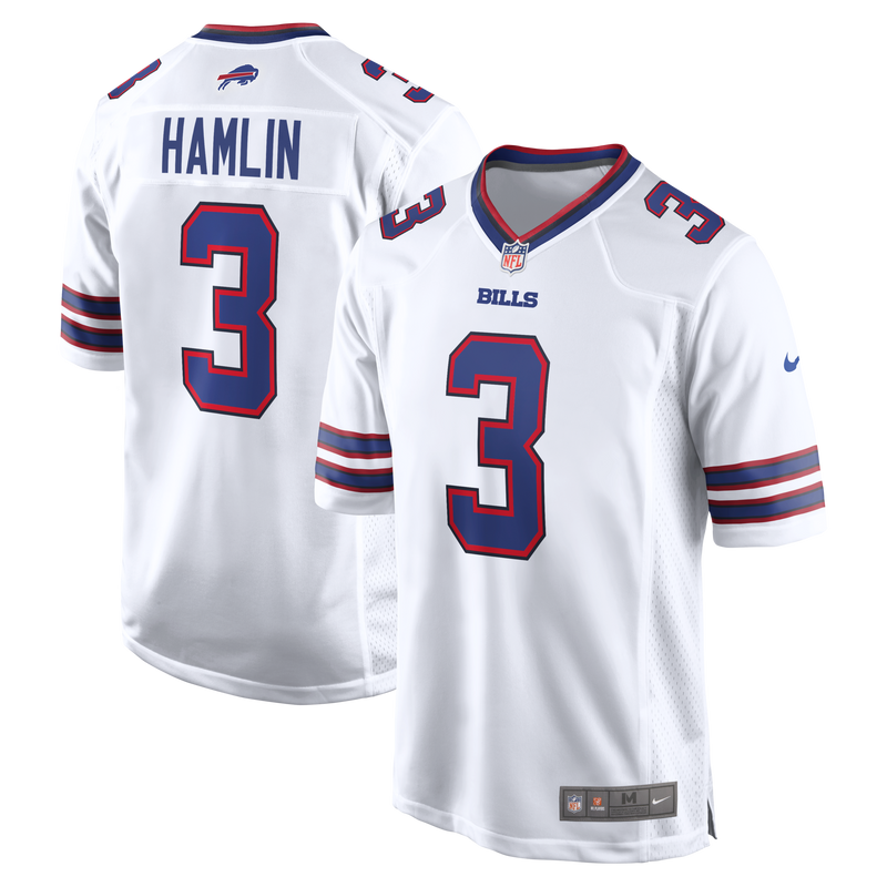 Buffalo Bills Damar Hamlin Nike White Game Jersey