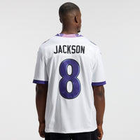 Baltimore Ravens Lamar Jackson Nike White Vapor F.U.S.E. Stitched Limited Jersey