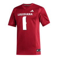 #1 Louisiana Ragin' Cajuns adidas Replica Football Jersey - Cardinal