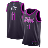 Minnesota Timberwolves Nike 2025/26 City Edition Swingman Jersey - Black - Naz Reid
