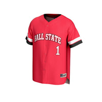#1 Ball State Cardinals GameDay Greats Lightweight Collegiate Baseball Fashion Jersey - Cardinal