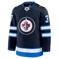 Winnipeg Jets Connor Hellebuyck Fanatics Navy Home Premium Jersey