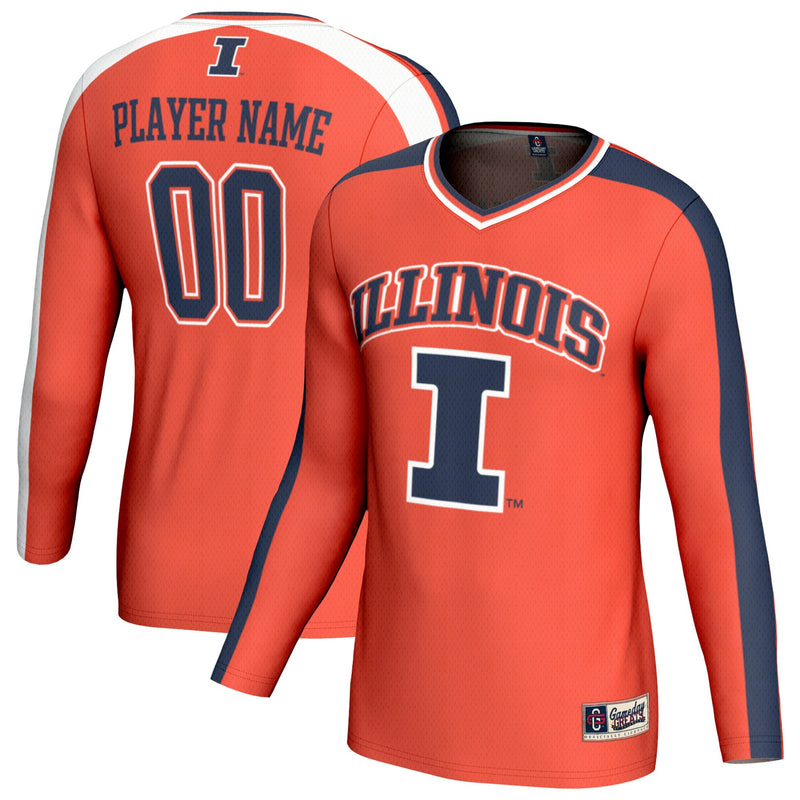 Illinois Fighting Illini GameDay Greats NIL Pick-A-Player Lightweight Collegiate Volleyball Fashion Jersey - Orange