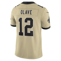 New Orleans Saints Chris Olave Nike Gold Alternate Gameday Golds Alternate Vapor F.U.S.E. Limited Jersey