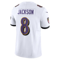 Baltimore Ravens Lamar Jackson Nike White Vapor F.U.S.E. Limited Jersey