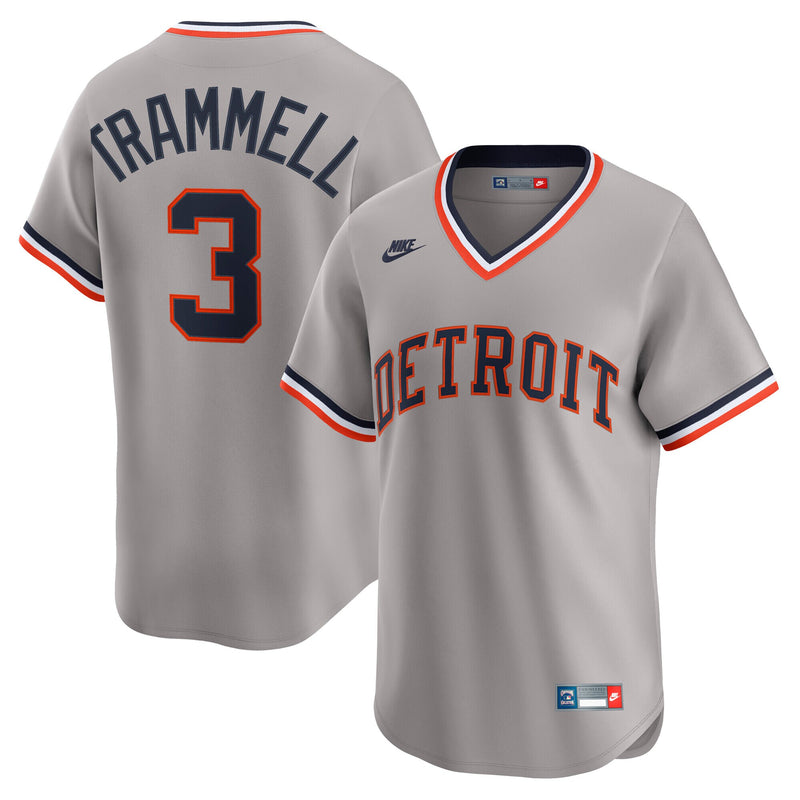 Detroit Tigers Alan Trammell Nike Gray Cooperstown Collection Limited Jersey