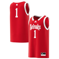 #1 Nebraska Huskers adidas Replica Swingman Jersey - Scarlet