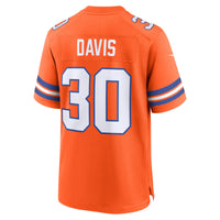 Denver Broncos Terrell Davis Nike Orange Retired Player Alternate Game Jersey