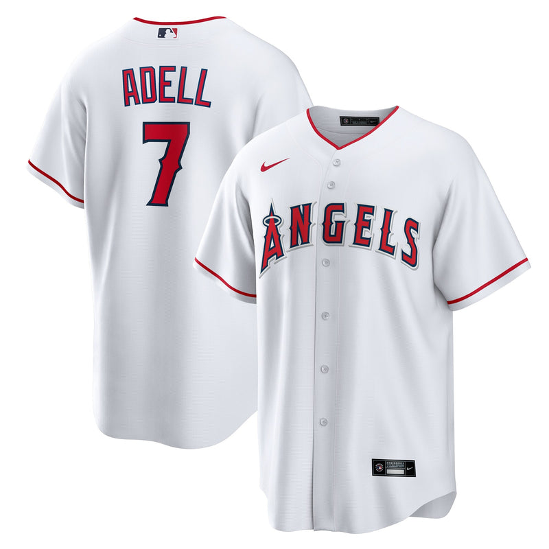 Los Angeles Angels Jo Adell Nike White Home Replica Jersey