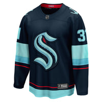 Seattle Kraken Philipp Grubauer Fanatics Navy Home Breakaway Player Jersey