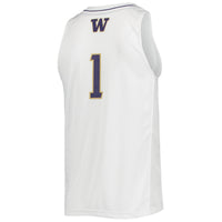 #1 Washington Huskies adidas Swingman Basketball Jersey - White