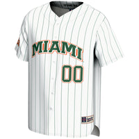 Miami Hurricanes GameDay Greats NIL Pick-A-Player Lightweight Baseball Jersey - White