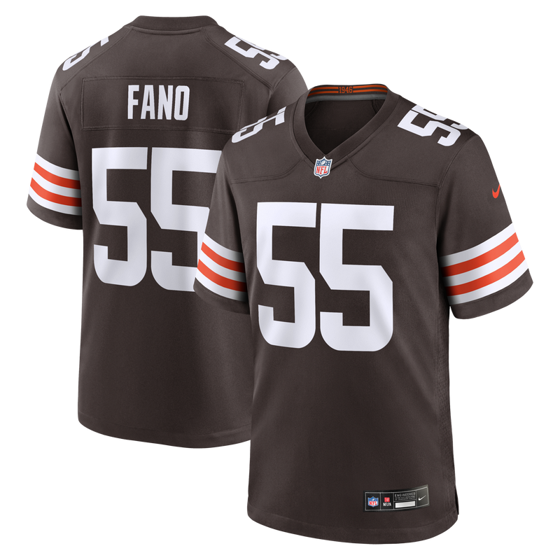 Cleveland Browns Spencer Fano Nike Brown 2026 NFL Draft First Round Pick No. 9 Team Game Jersey