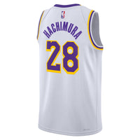 Los Angeles Lakers Nike Association Edition Swingman Jersey - White - Rui Hachimura -