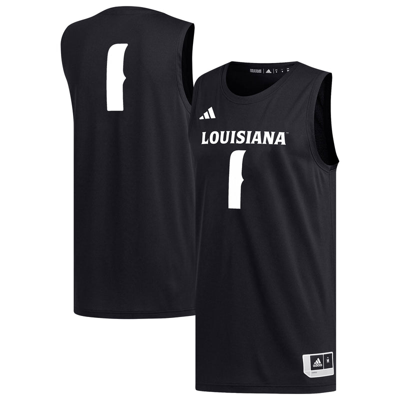 #1 Louisiana Ragin' Cajuns adidas Replica Basketball Jersey - Black
