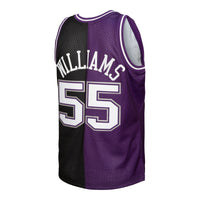 Sacramento Kings Mitchell & Ness Jason Williams 2000 Split Swingman Jersey - Black/Purple