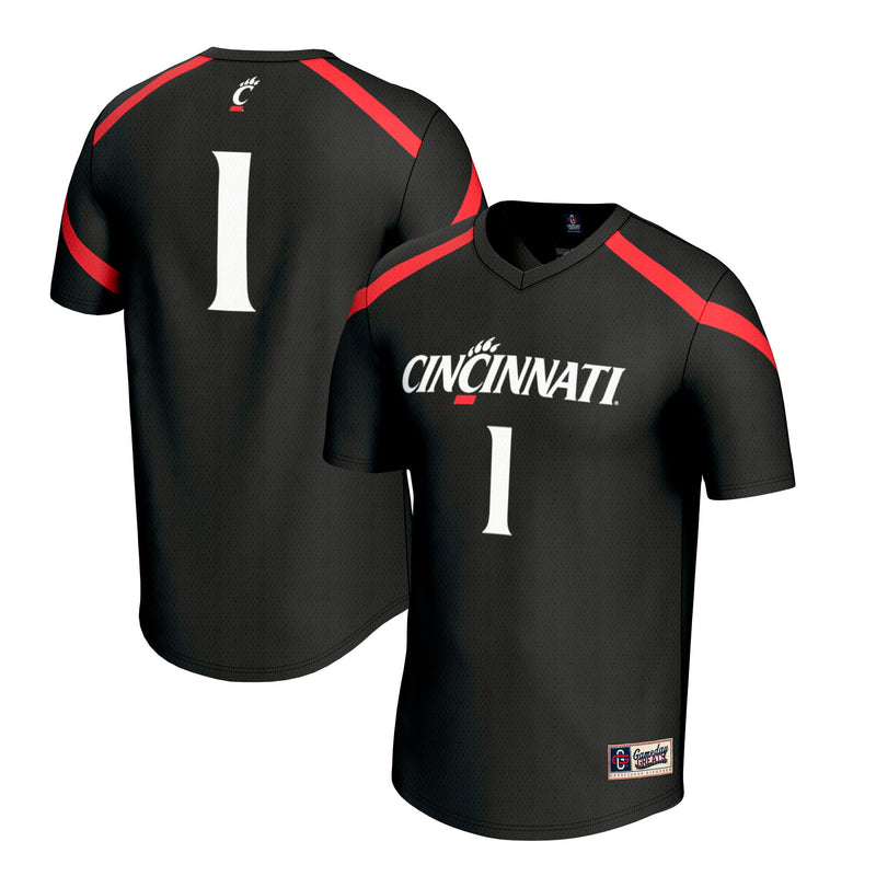 #1 Cincinnati Bearcats GameDay Greats Lacrosse Fashion Jersey - Black