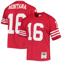 San Francisco 49ers Joe Montana Mitchell & Ness Scarlet Legacy Replica Jersey
