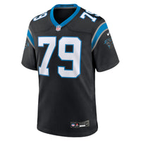 Carolina Panthers Ikem Ekwonu Nike Black Game Jersey
