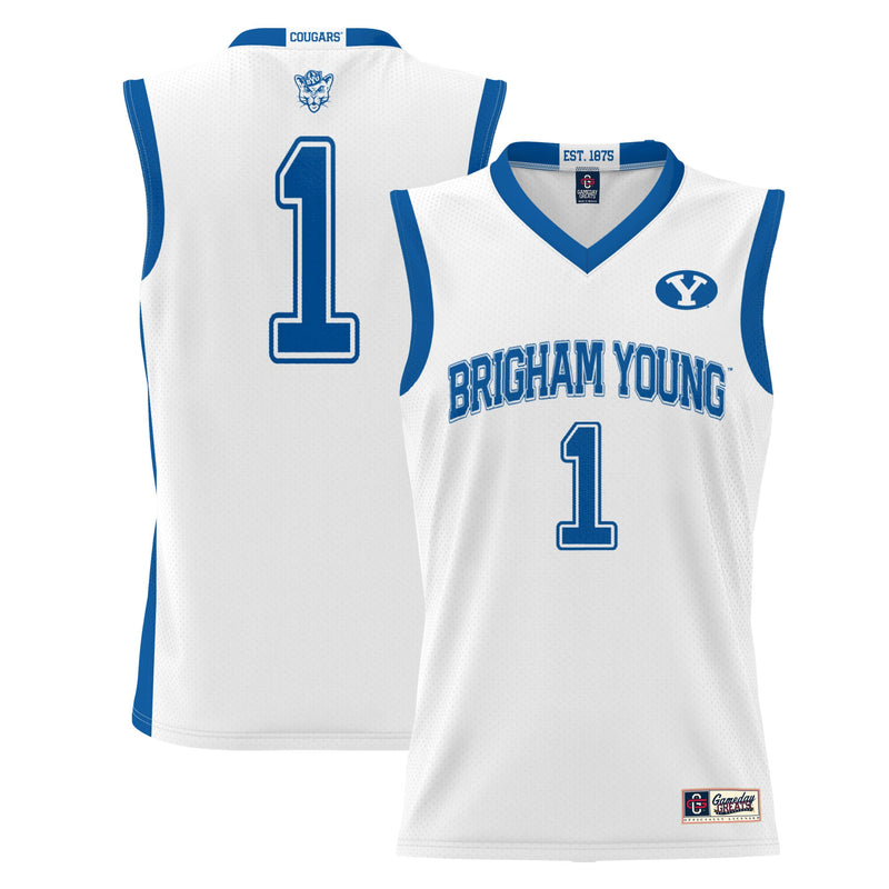 #1 BYU Cougars GameDay Greats Lightweight Basketball Jersey - White