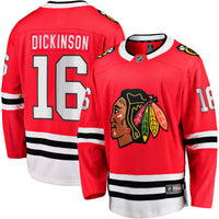 Chicago Blackhawks Jason Dickinson Fanatics Red Home Breakaway Jersey