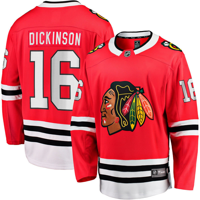 Chicago Blackhawks Jason Dickinson Fanatics Red Home Breakaway Jersey