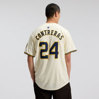 Milwaukee Brewers William Contreras Nike Cream Home Limited Player Jersey