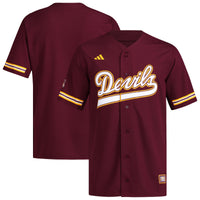 Arizona State Sun Devils adidas Reversible Retro Full-Button Baseball Jersey - Maroon