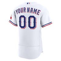 Texas Rangers Nike White Home Authentic Custom Jersey