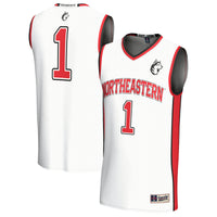#1 Northeastern Huskies GameDay Greats Lightweight Collegiate Basketball Fashion Jersey - White