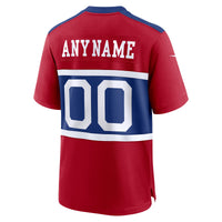 New York Giants Nike Century Red Alternate Game Custom Jersey
