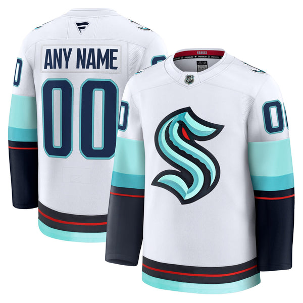 Seattle Kraken Fanatics White Away Premium Custom Jersey