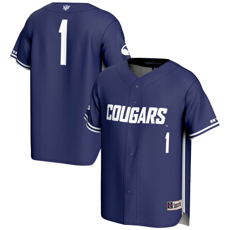 #1 BYU Cougars GameDay Greats Lightweight Baseball Jersey - Navy