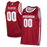 Wisconsin Badgers Under Armour Pick-A-Player NIL Basketball Jersey - Red