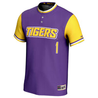 #1 LSU Tigers GameDay Greats Lightweight Softball Jersey - Purple