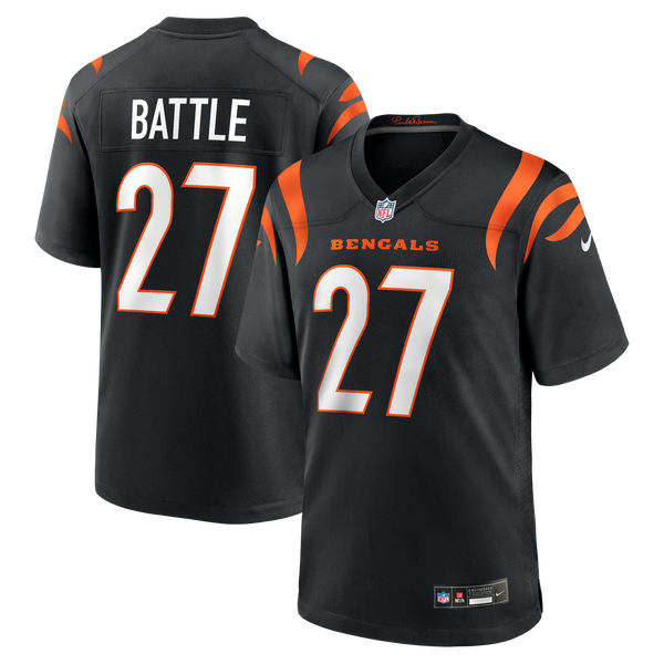 Cincinnati Bengals Jordan Battle Nike Black Team Game Jersey