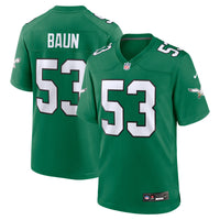 Philadelphia Eagles Zack Baun Nike Kelly Green Alternate Game Jersey