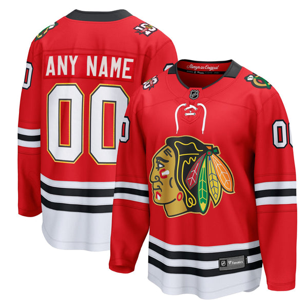Chicago Blackhawks Fanatics Red Centennial Breakaway Custom Jersey