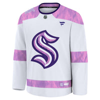 Seattle Kraken Fanatics White Hockey Fights Cancer Survivor Practice Jersey