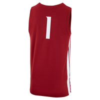Nike #1 Crimson Washington State Cougars Logo Replica Basketball Jersey
