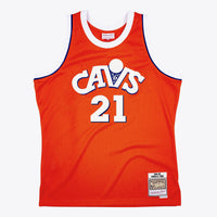 Cleveland Cavaliers Mitchell & Ness World B. Free 1984 Dark Authentic Jersey - Orange