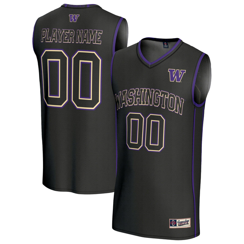 Washington Huskies GameDay Greats Lightweight Collegiate Basketball NIL Pick-A-Player Fashion Jersey - Black