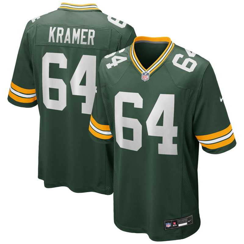 Green Bay Packers Jerry Kramer Nike Green Game Retired Player Jersey